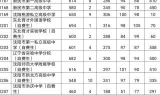 沈阳中考录取分数线2020